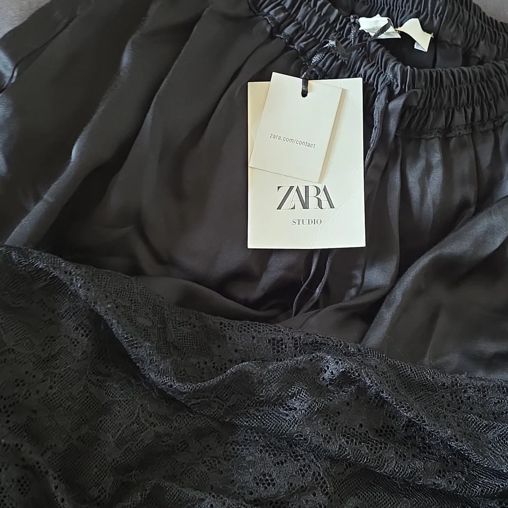 Zara Lace Balloon Pants Black Size S